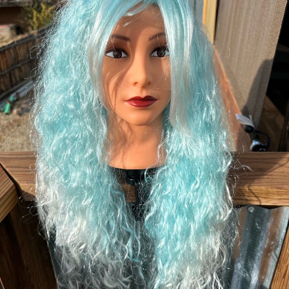 Aqua Blue Ombre Wig